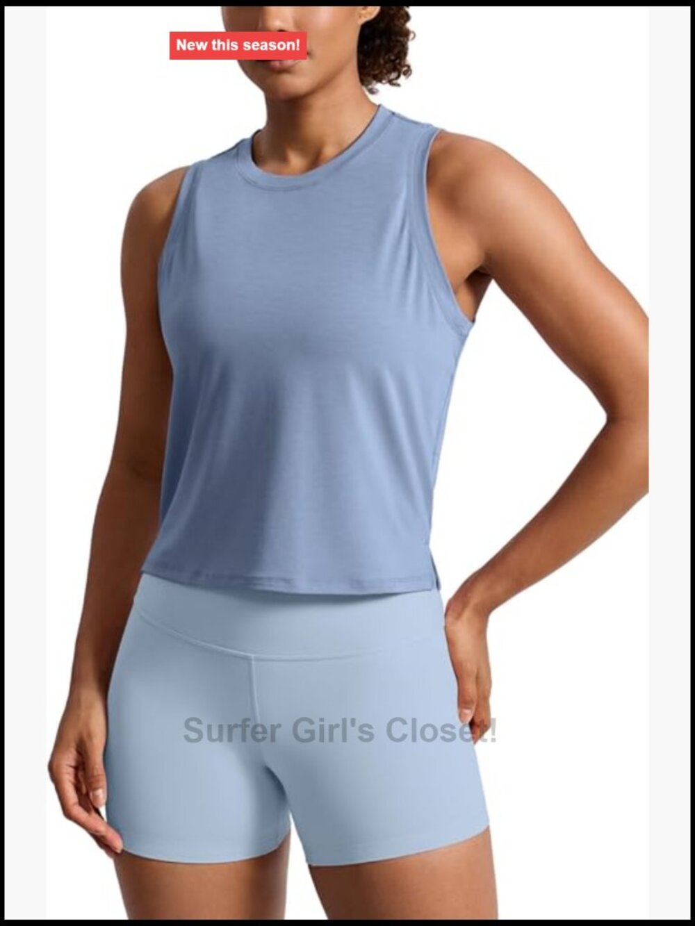 CRZ YOGA Quick Dry Racerback Crop Tank Top